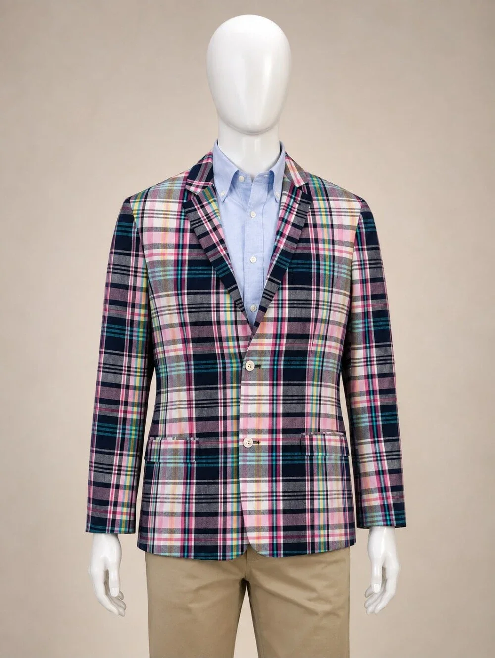 Tommy Hilfiger Plaid Blazer Jacket Youth Boys Size 18 Big Kid New Without Tags